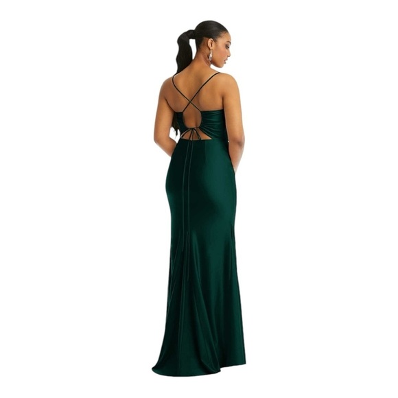 Cynthia & Sahar Evergreen CS105 Full length Luxe Stretch Satin Evening gown XS - Picture 2 of 15